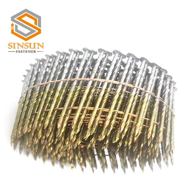 Electro Galvanized screw Shank Collated Coil