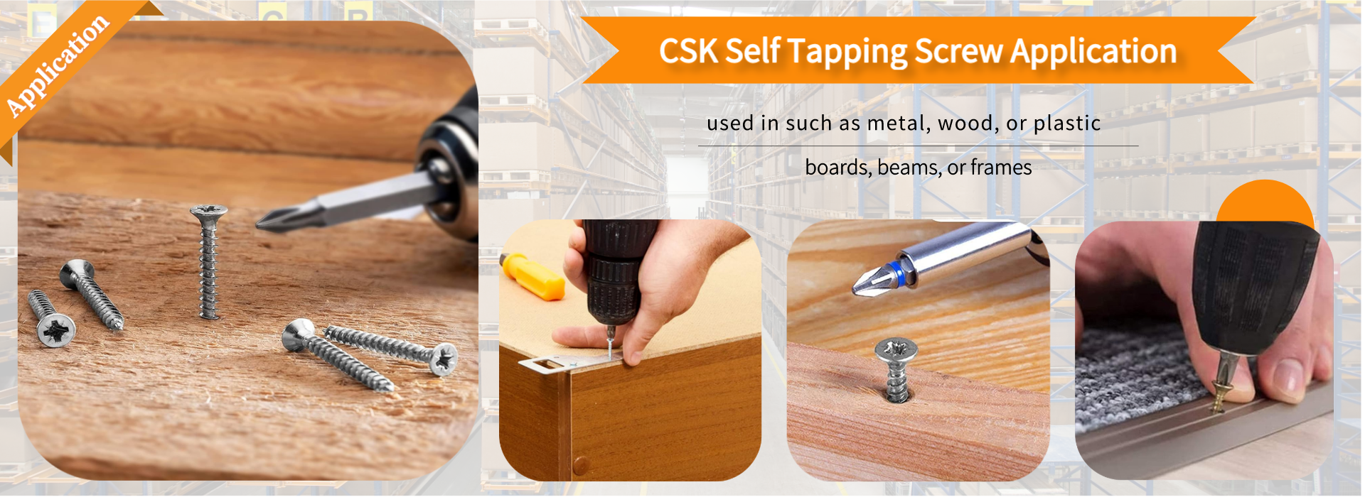 CSK Self Tapping Screw Application