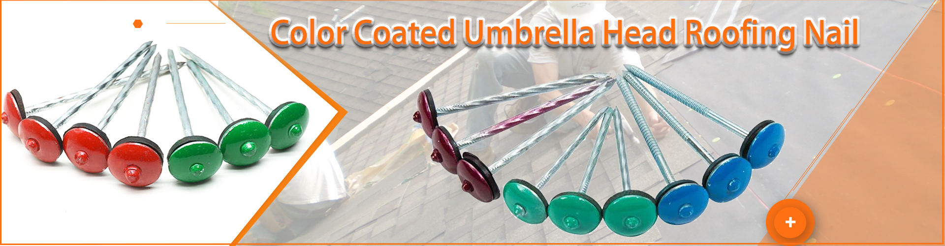 Color Coated Umbrella Head Roofing Nail