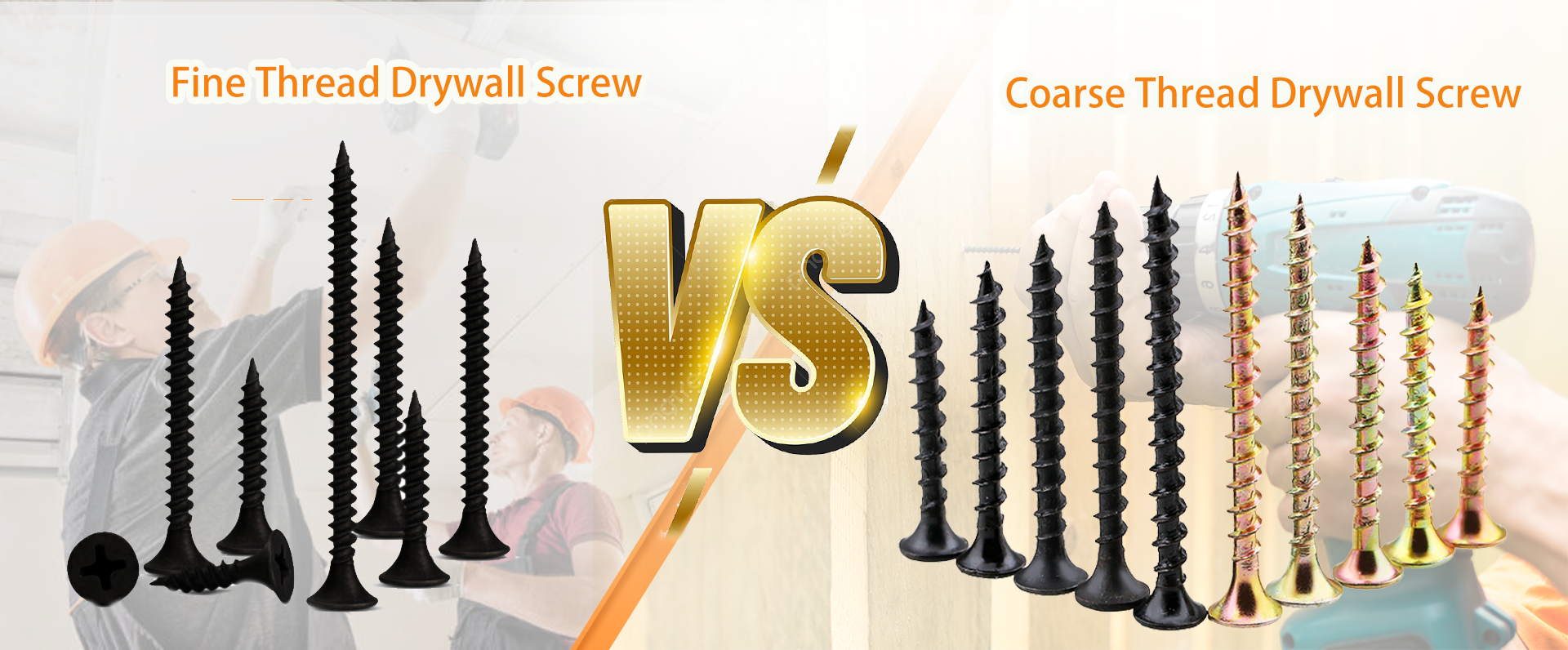 coarse Thread VS fine Thread drywall screw