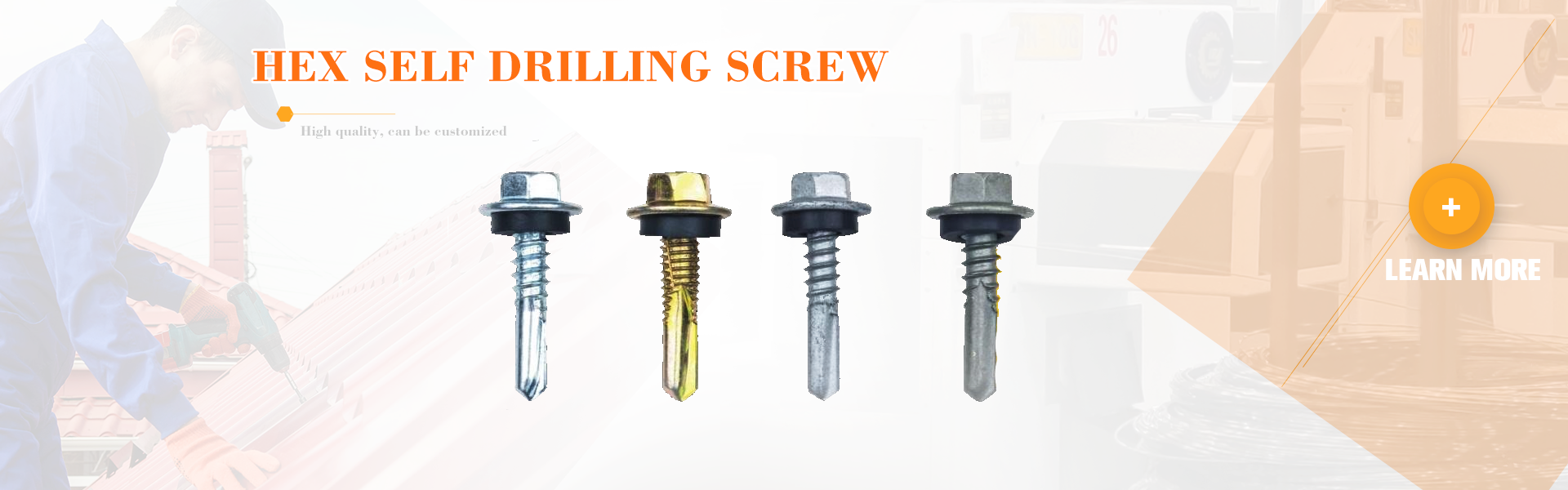  High Strength Roofing Zinc Colored Plated Self Drilling screw