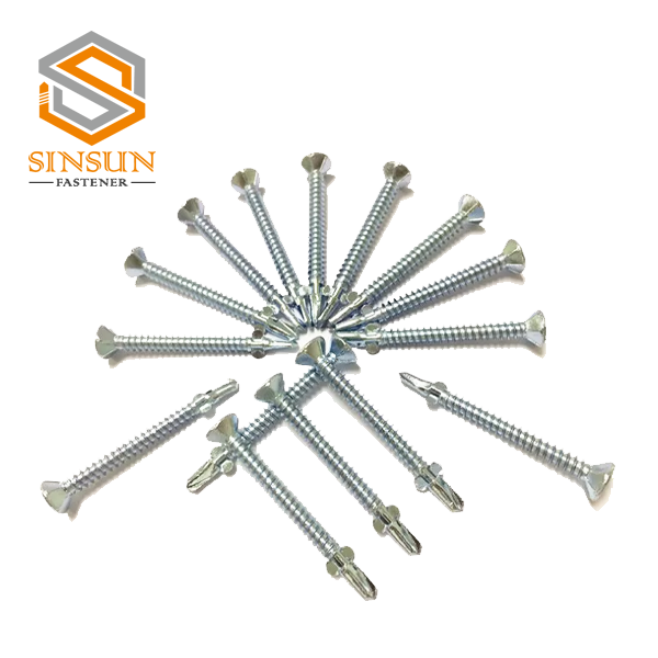 CSK countersunk head 3.5 x 16 19 25 galvanized zinc plated self drilling screws