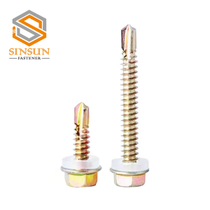 Yellow Zinc Roofing Screw with PVC washer