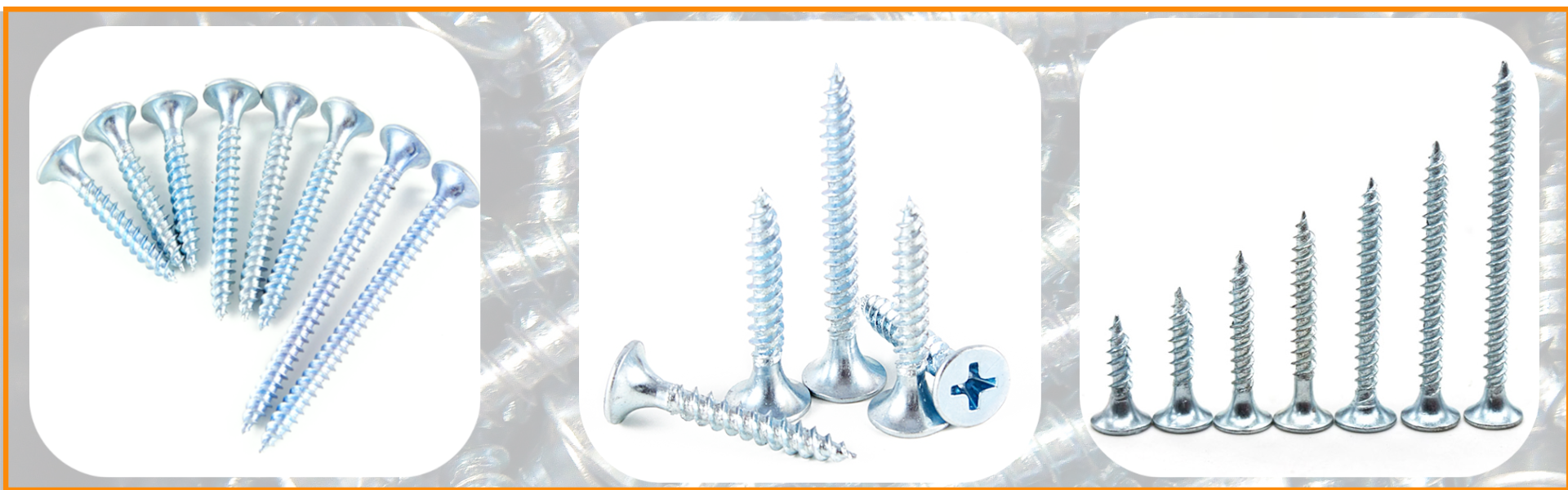 Galvanized screws for industrial drywall applications